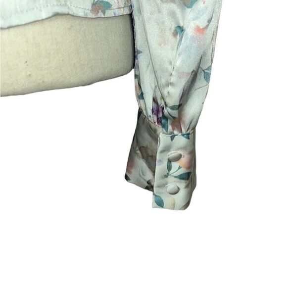 FTF Floral Print Tie Front Blouse - Picture 10 of 14